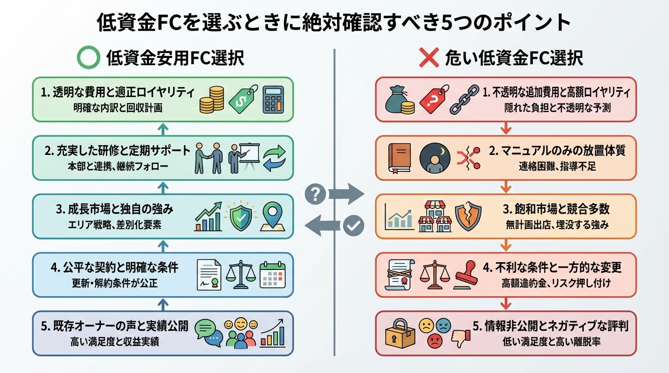 低資金で始めるフランチャイズおすすめランキング【2025年最新版・失敗しない選び方も解説】に関する図解