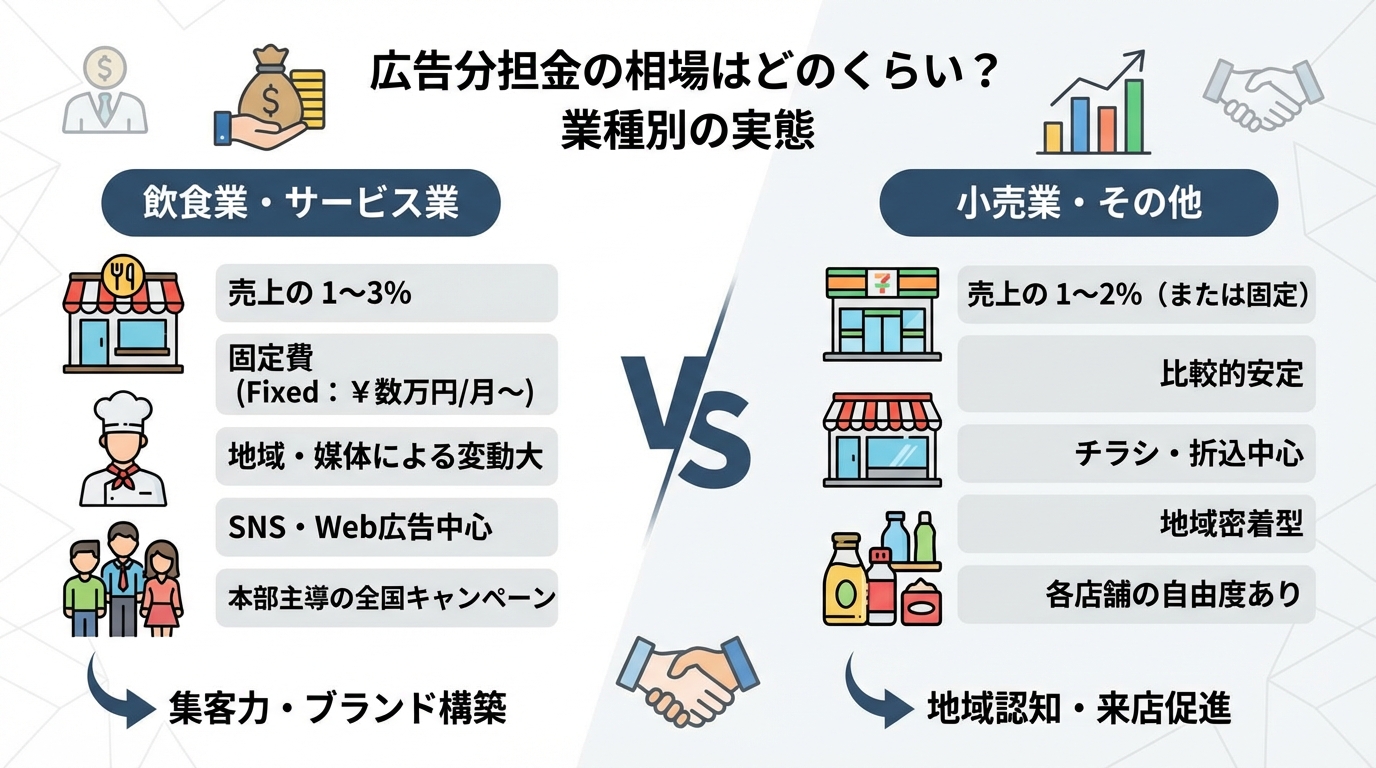フランチャイズの広告分担金の相場と注意点｜元加盟者が実態を暴露に関する図解