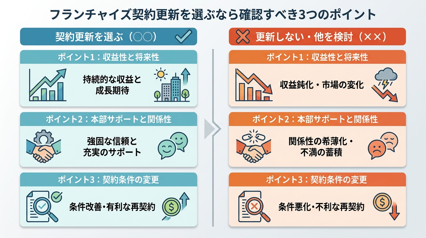 契約更新を選ぶなら確認すべき3つのポイント