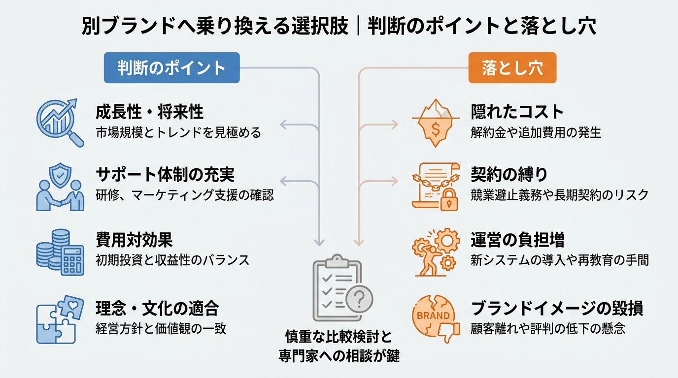 別ブランドへ乗り換える選択肢｜判断のポイントと落とし穴