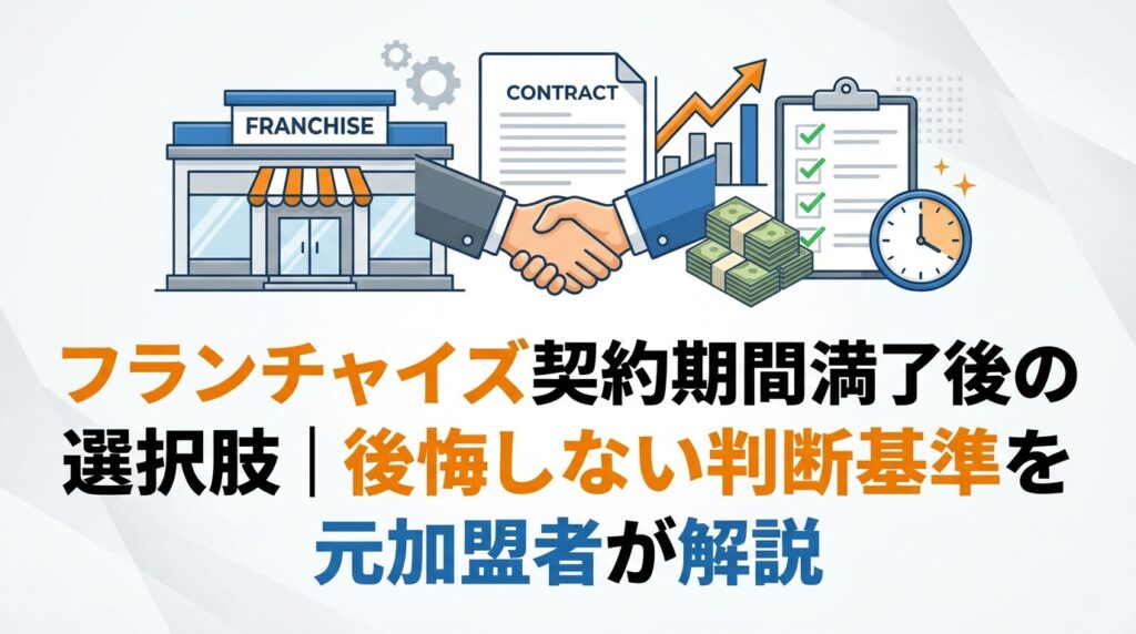 フランチャイズ契約期間満了後の選択肢｜後悔しない判断基準を元加盟者が解説