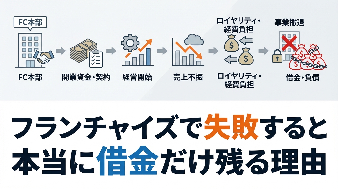 フランチャイズで失敗すると本当に借金だけ残る理由