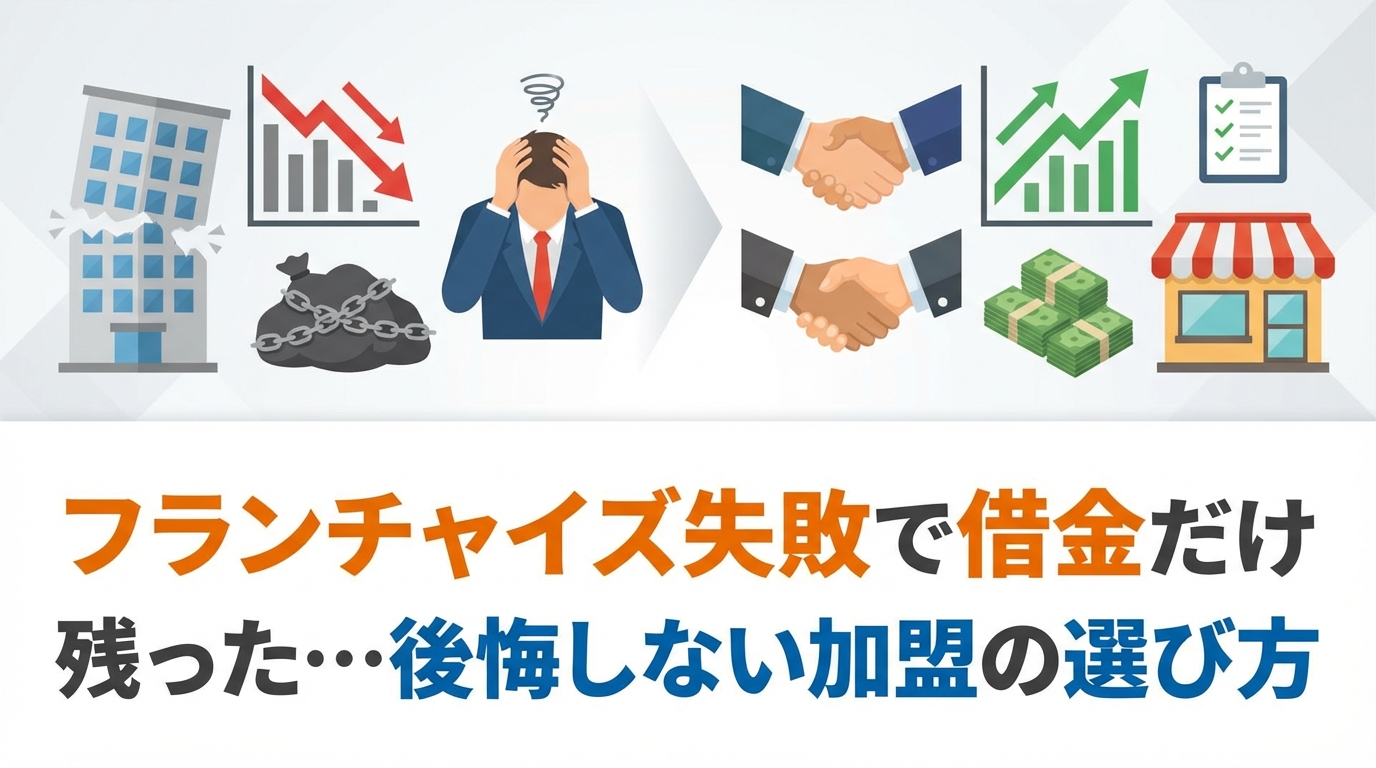 フランチャイズ失敗で借金だけ残った…後悔しない加盟の選び方