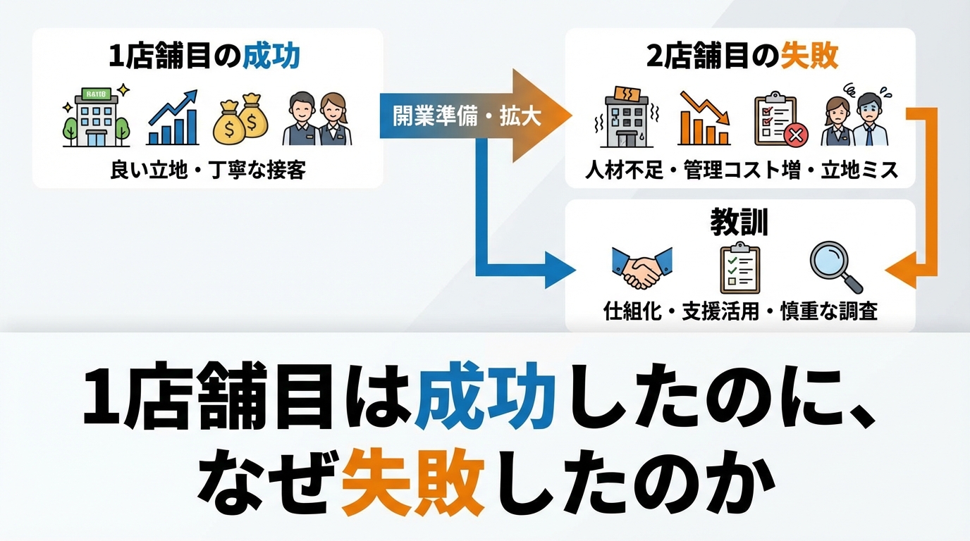 1店舗目は成功したのに、なぜ失敗したのか