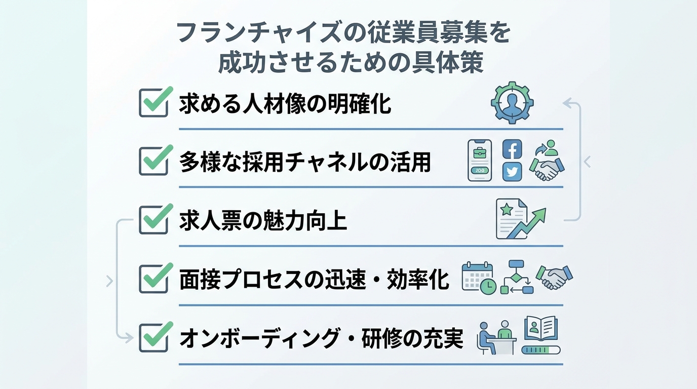 フランチャイズの従業員募集を成功させるための具体策