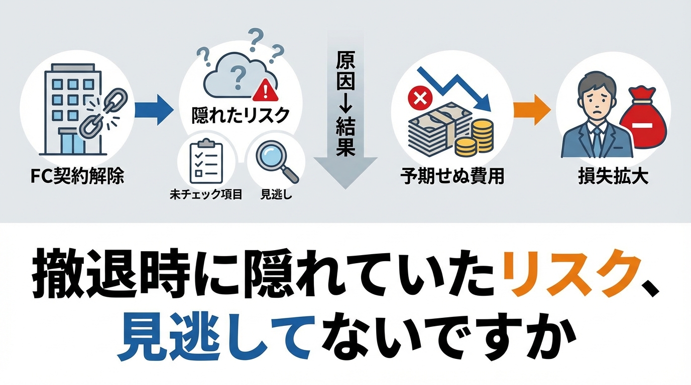 撤退時に隠れていたリスク、見逃してないですか