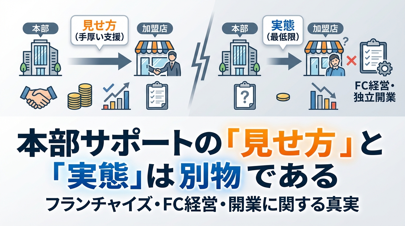 本部サポートの「見せ方」と「実態」は別物である