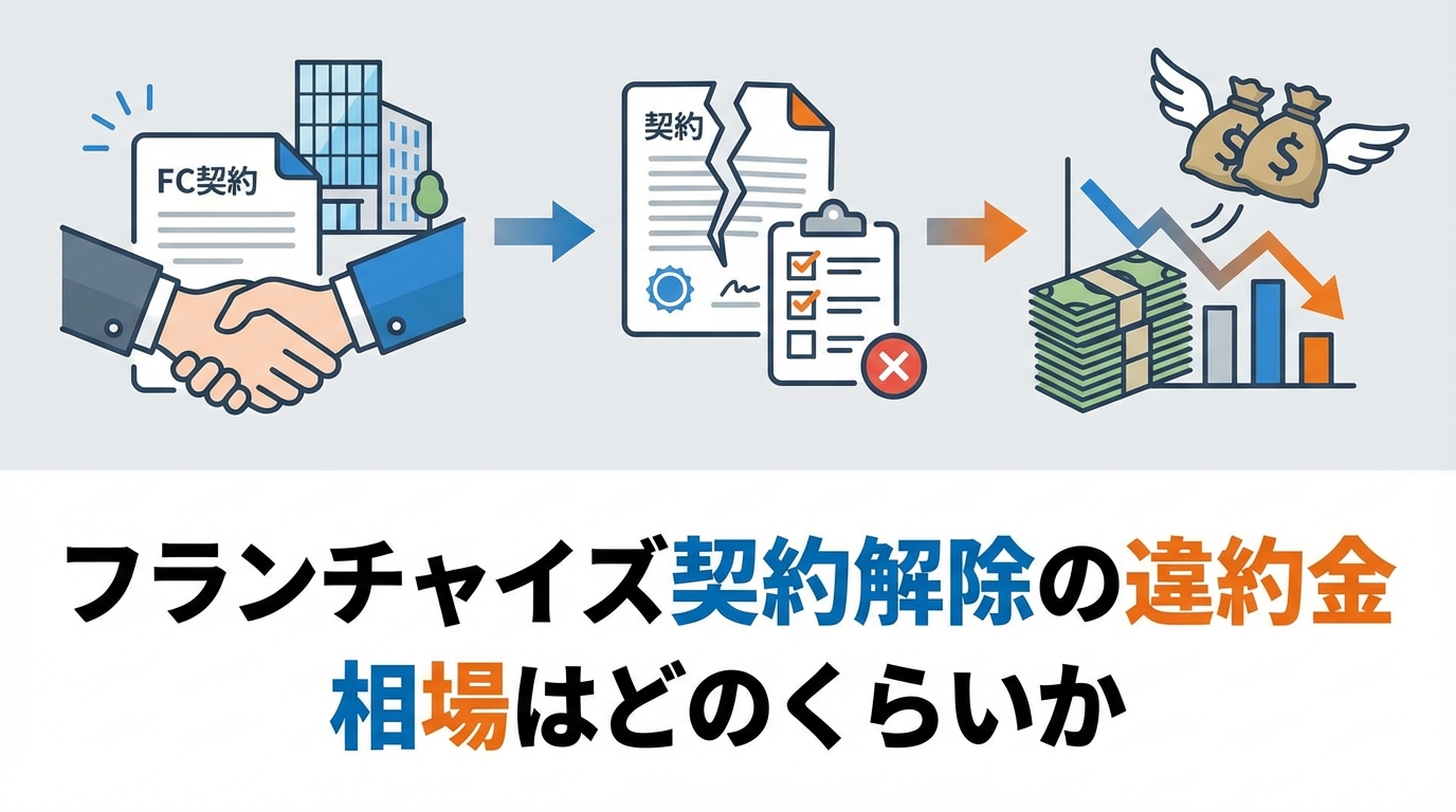 フランチャイズ契約解除の違約金｜相場はどのくらいか