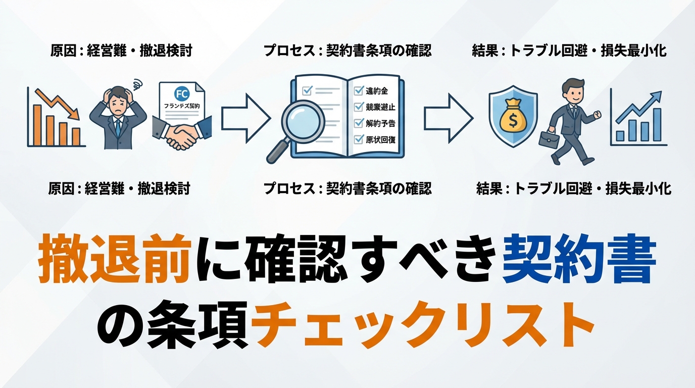 撤退前に確認すべき契約書の条項チェックリスト