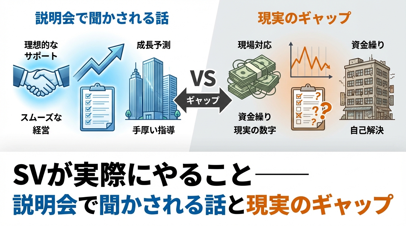 SVが実際にやること——説明会の話と現実のギャップ