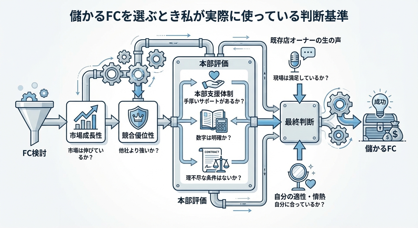 儲かるFCを選ぶとき、私が実際に使っている判断基準