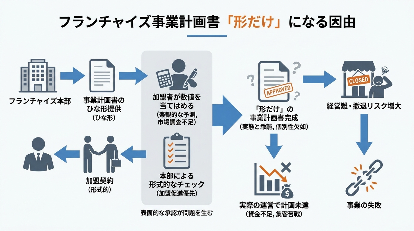 フランチャイズの事業計画書が「形だけ」になる理由