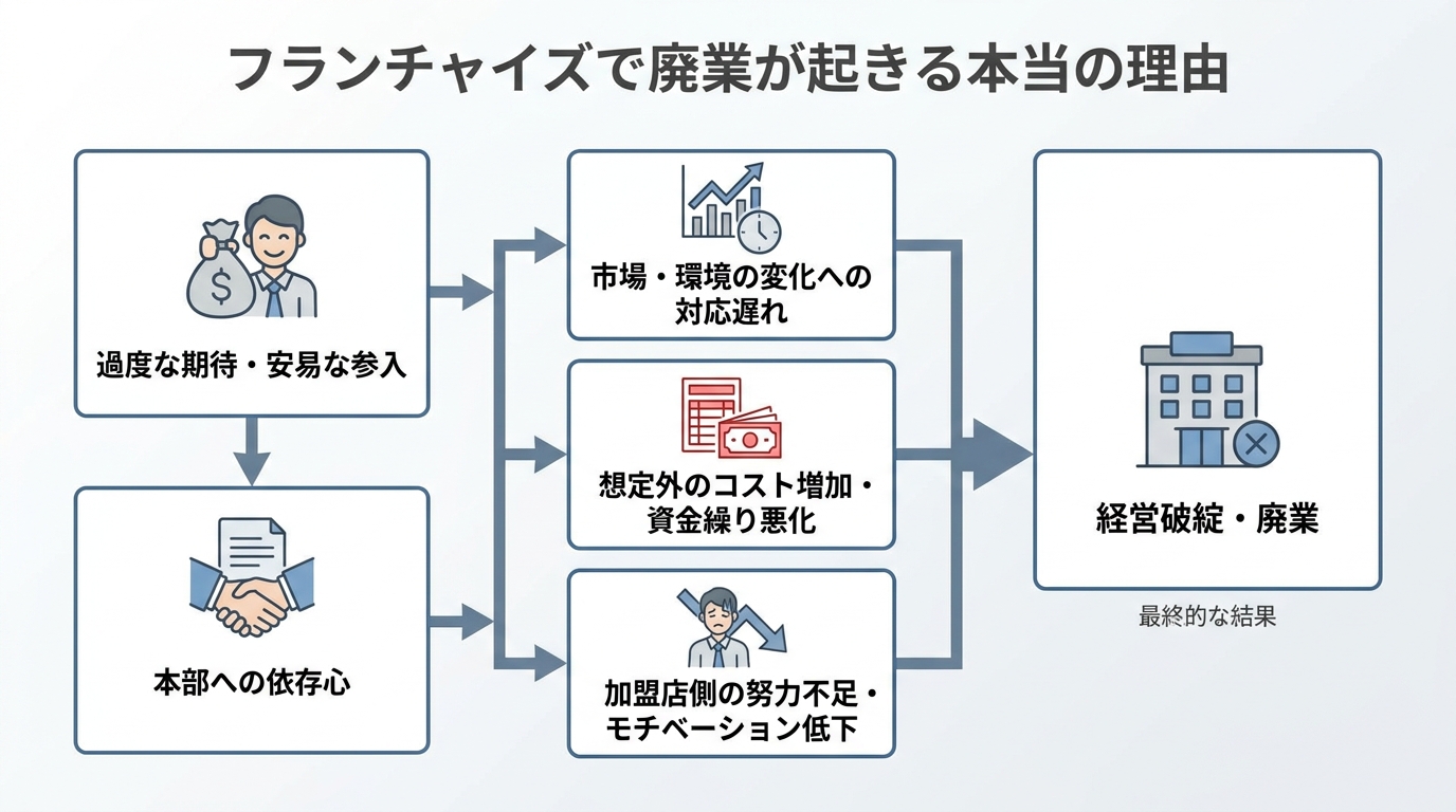 フランチャイズで廃業が起きる本当の理由