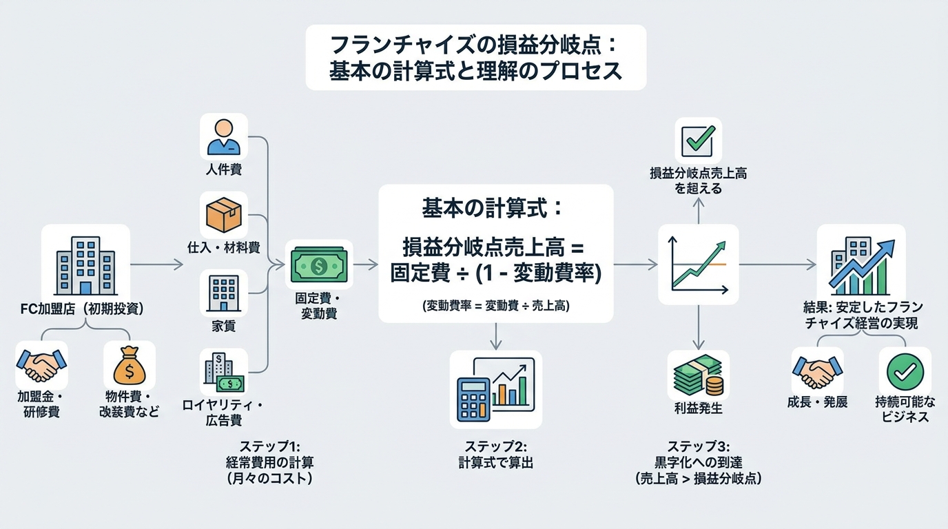 フランチャイズの損益分岐点とは何か？基本の計算式から理解する