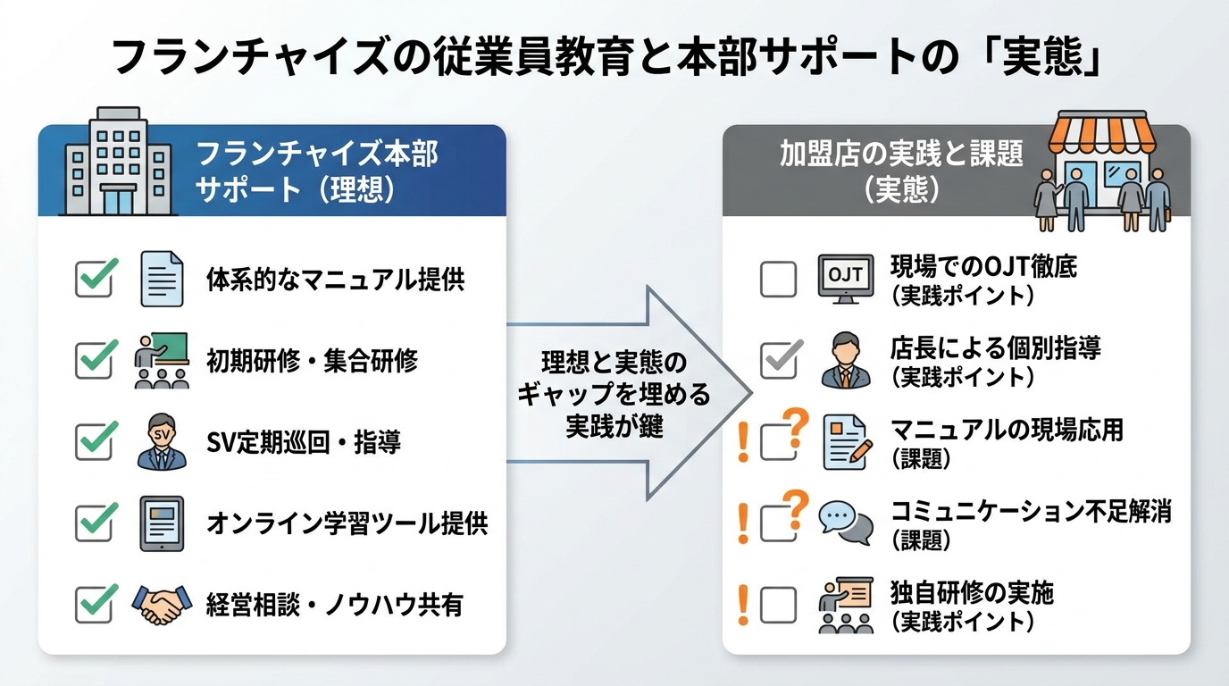 フランチャイズの従業員教育と本部サポートの「実態」