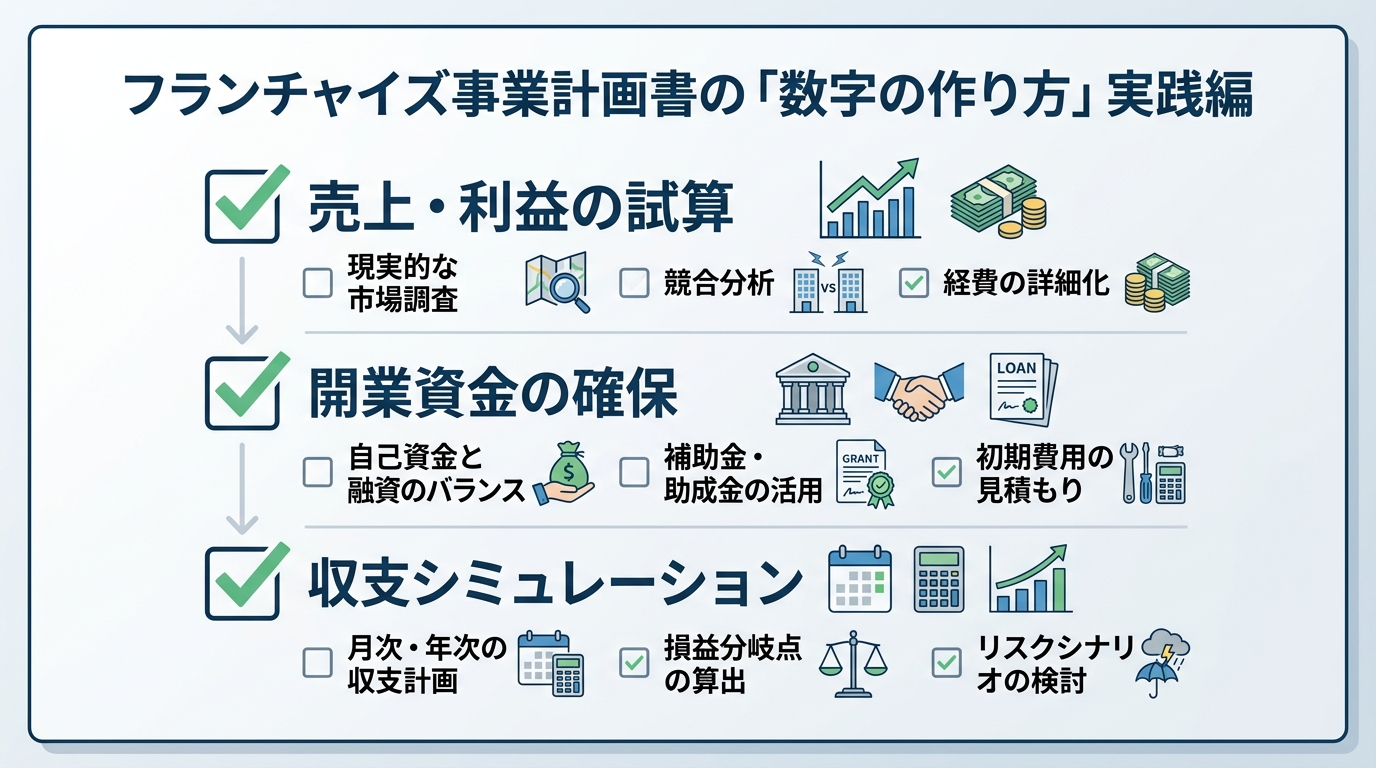 フランチャイズ事業計画書の「数字の作り方」実践編