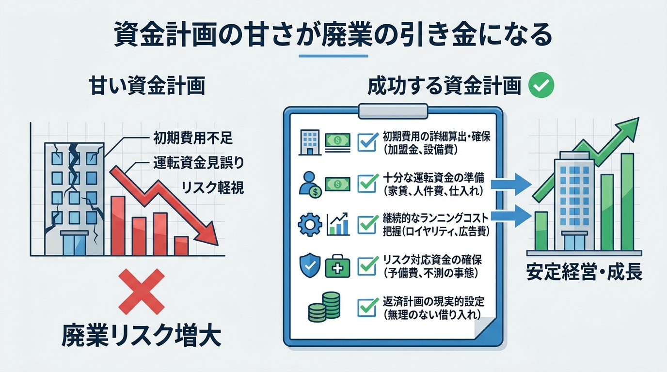 資金計画の甘さが廃業の引き金になる