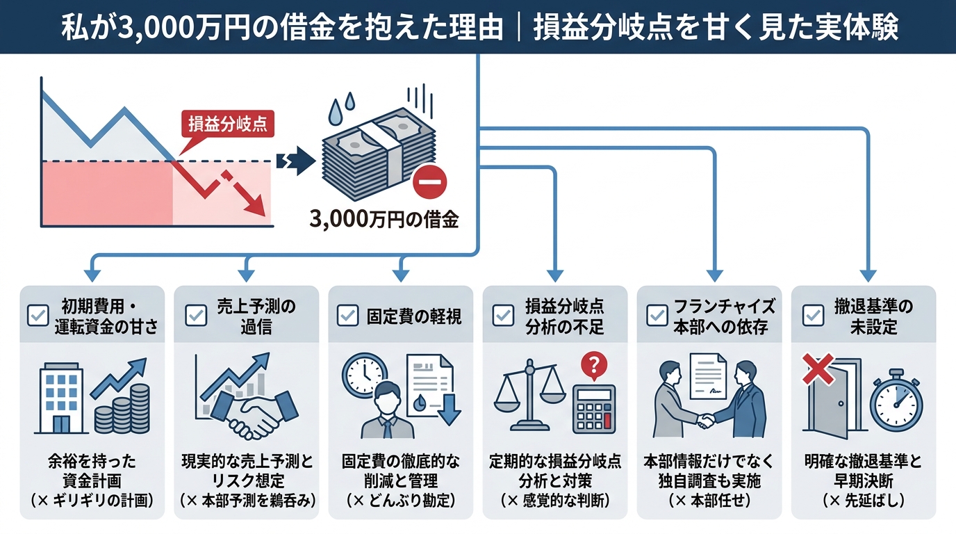 私が3,000万円の借金を抱えた理由｜損益分岐点を甘く見た実体験