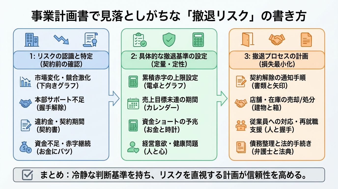 事業計画書で見落としがちな「撤退リスク」の書き方