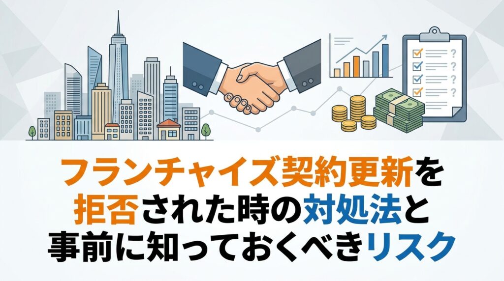 フランチャイズ契約更新を拒否された時の対処法と事前に知っておくべきリスク