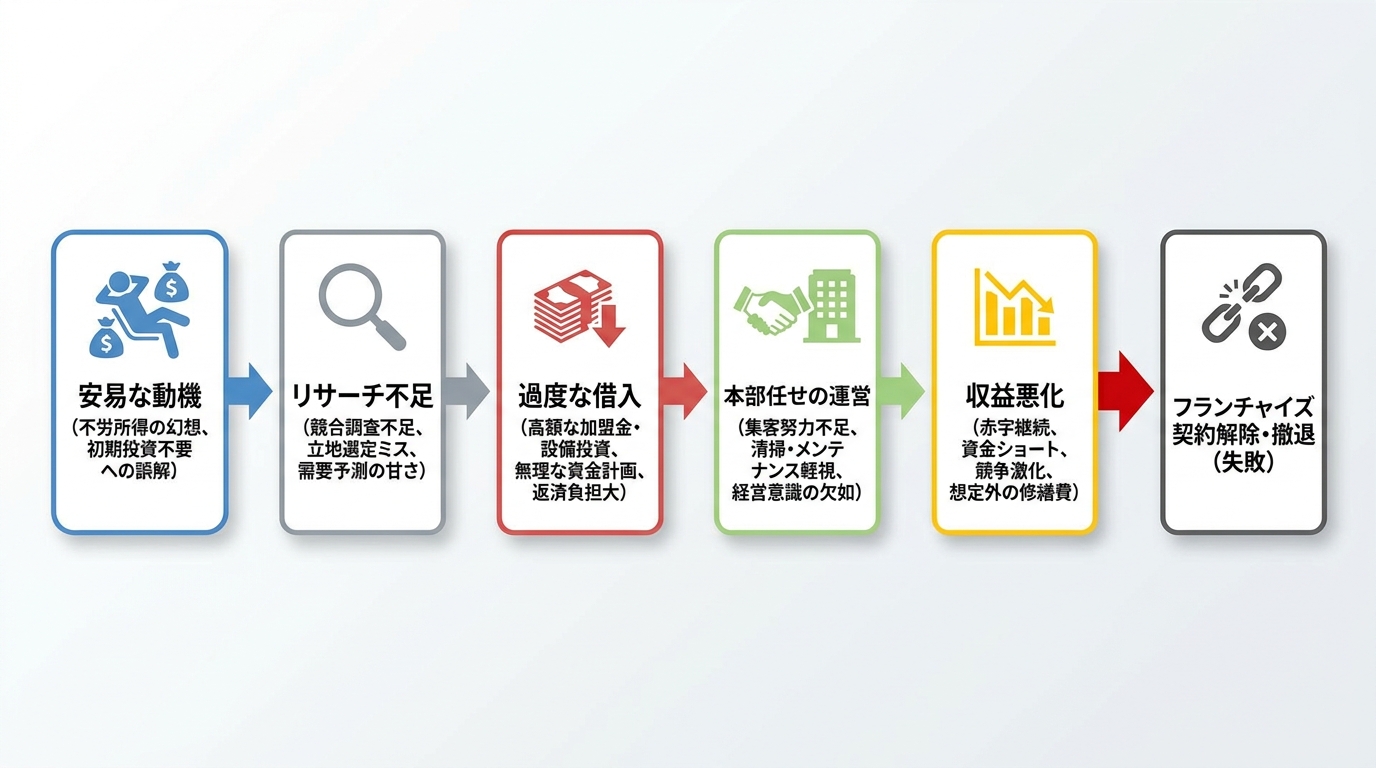 コインランドリーフランチャイズで失敗する人の共通パターン