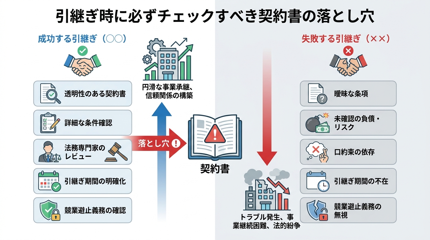 引継ぎ時に必ずチェックすべき契約書の落とし穴
