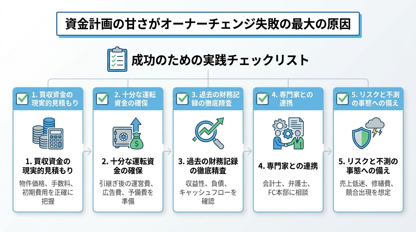 資金計画の甘さがオーナーチェンジ失敗の最大の原因