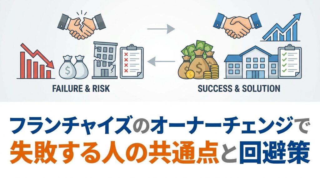 フランチャイズのオーナーチェンジで失敗する人の共通点と回避策