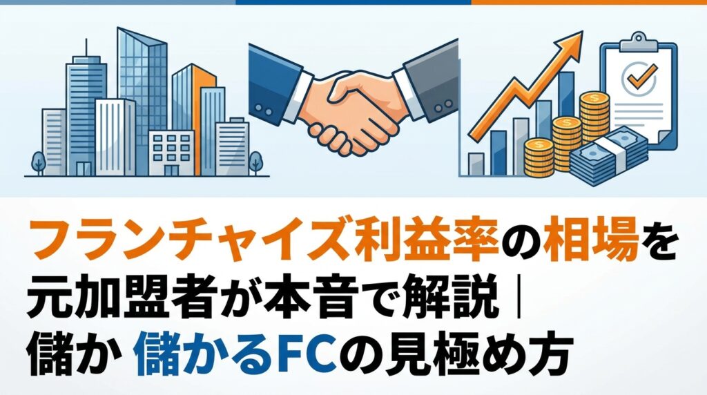 フランチャイズ利益率の相場を元加盟者が本音で解説｜儲かるFCの見極め方