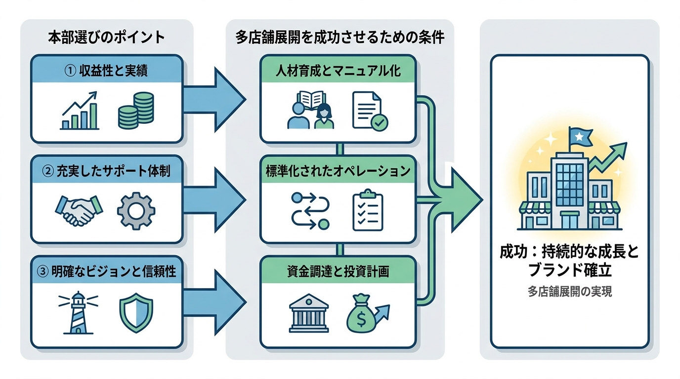 多店舗展開を成功させるための条件と本部選びのポイント