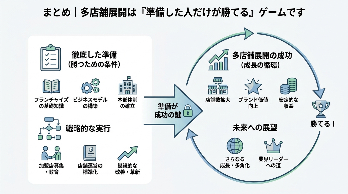 まとめ｜多店舗展開は「準備した人だけが勝てる」ゲームです