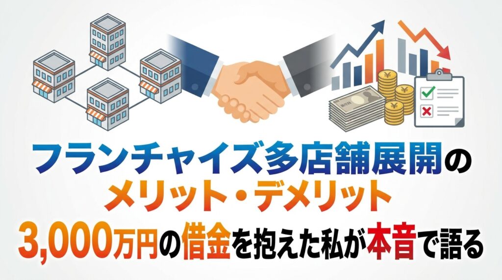 フランチャイズ多店舗展開のメリット・デメリット｜3,000万円の借金を抱えた私が本音で語る