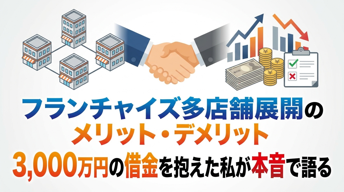フランチャイズ多店舗展開のメリット・デメリット｜3,000万円の借金を抱えた私が本音で語る