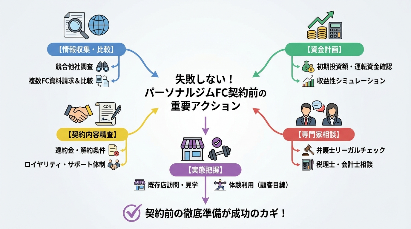 パーソナルジム フランチャイズで失敗しないために契約前にやること