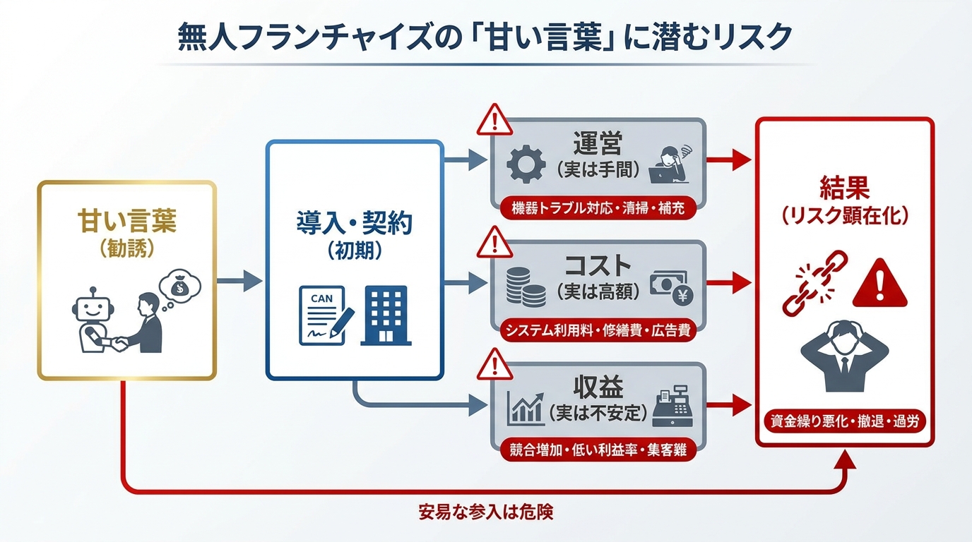 無人フランチャイズの「甘い言葉」に潜むリスク