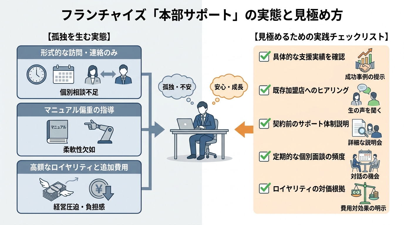 孤独を生む「本部サポート」の実態と、その見極め方