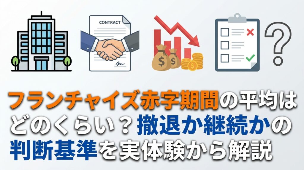 フランチャイズ赤字期間の平均はどのくらい？撤退か継続かの判断基準を実体験から解説