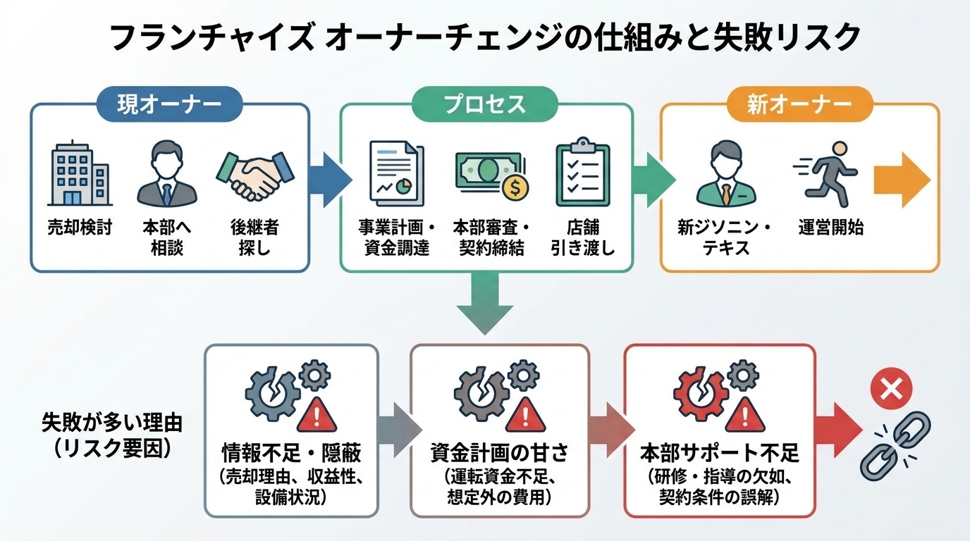 フランチャイズのオーナーチェンジとは何か？失敗が多い理由