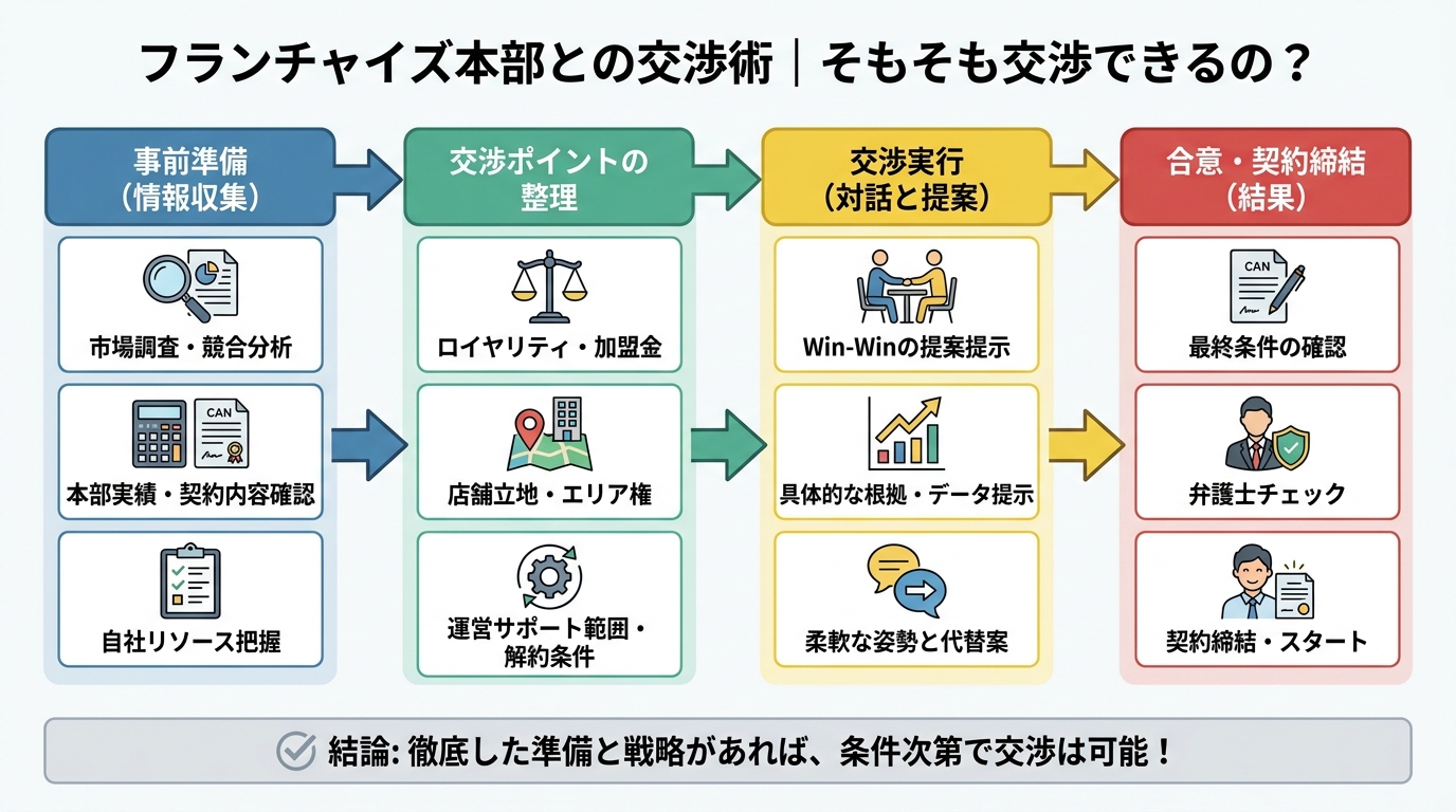 フランチャイズ本部との交渉術｜そもそも交渉できるの？