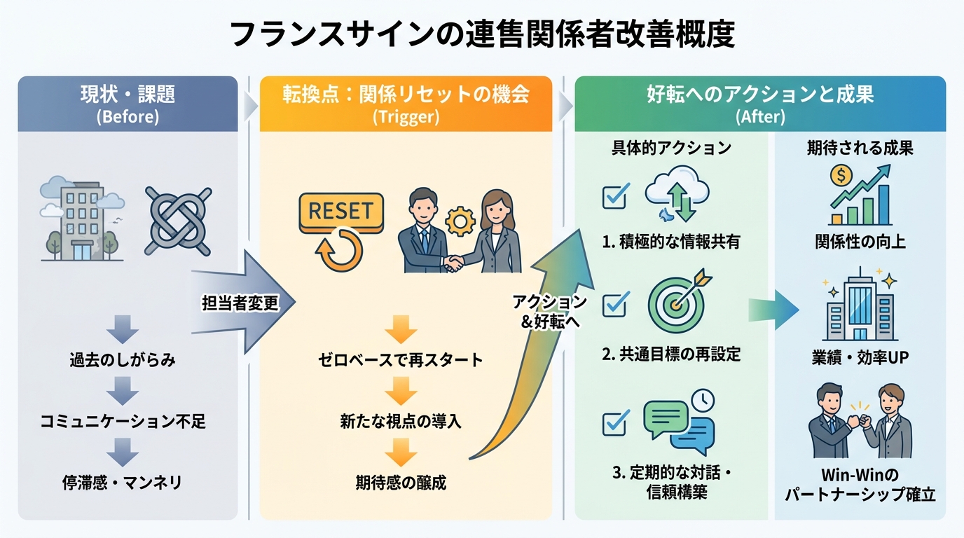 担当者変更をきっかけに関係を「リセット」して好転させる方法
