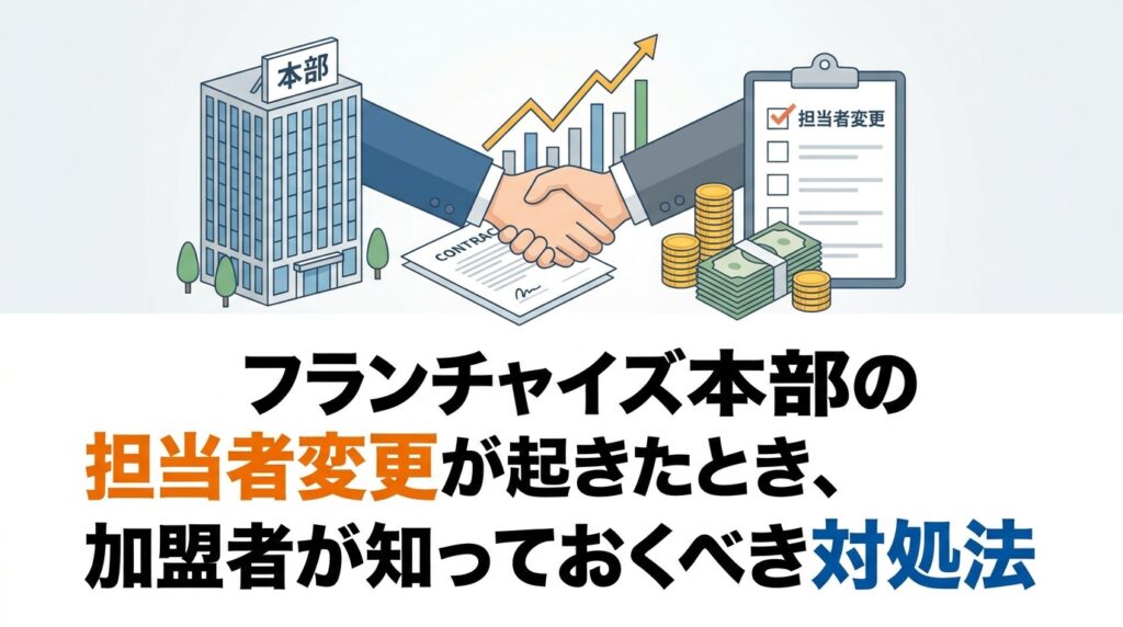フランチャイズ本部の担当者変更が起きたとき、加盟者が知っておくべき対処法