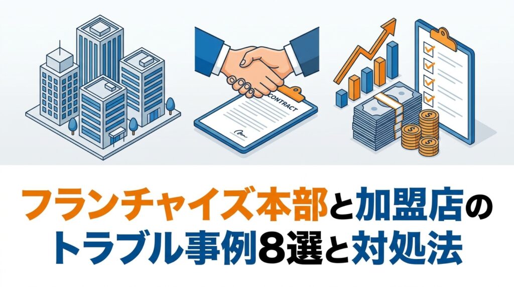 フランチャイズ本部と加盟店のトラブル事例8選と対処法