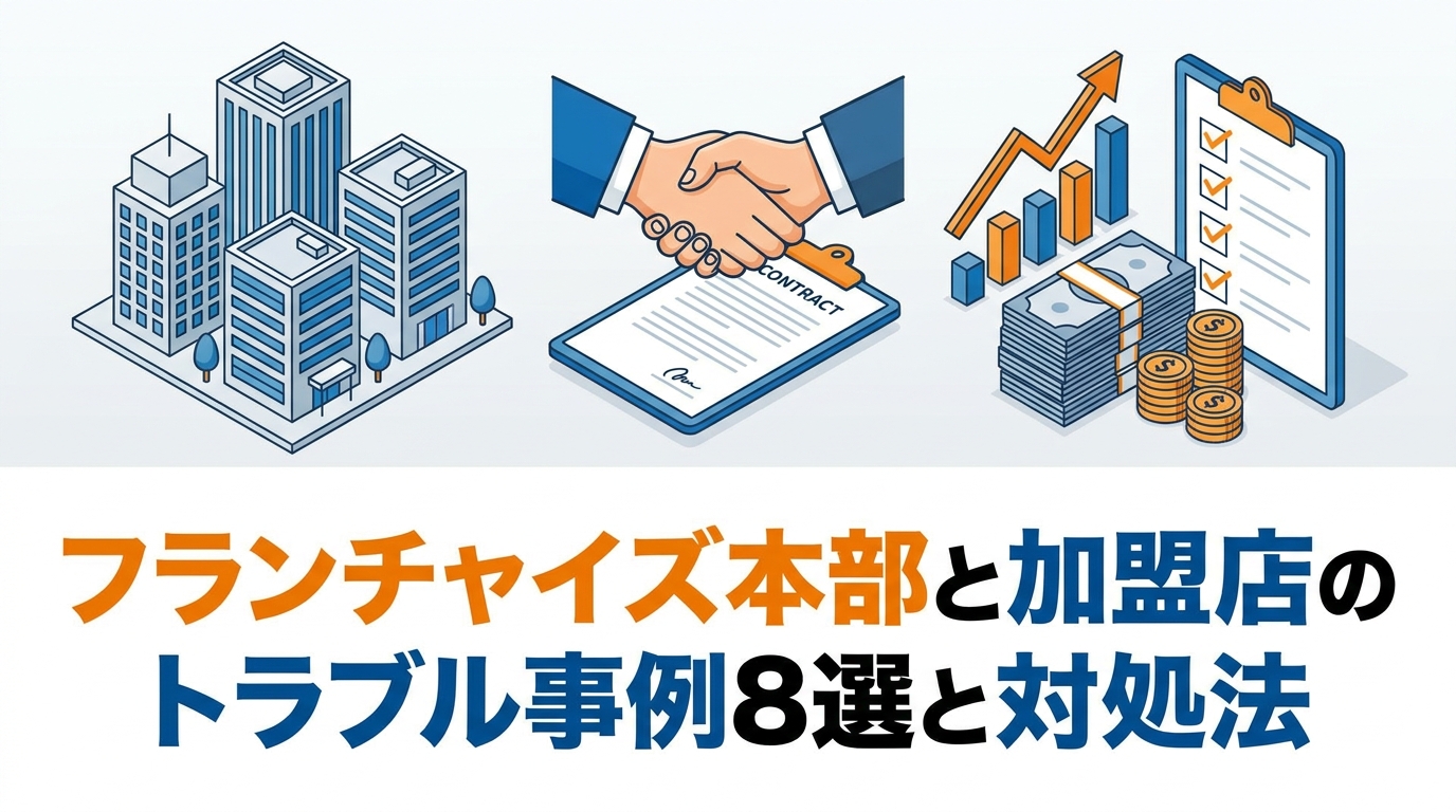フランチャイズ本部と加盟店のトラブル事例8選と対処法