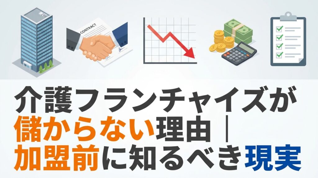 介護フランチャイズが儲からない理由｜加盟前に知るべき現実