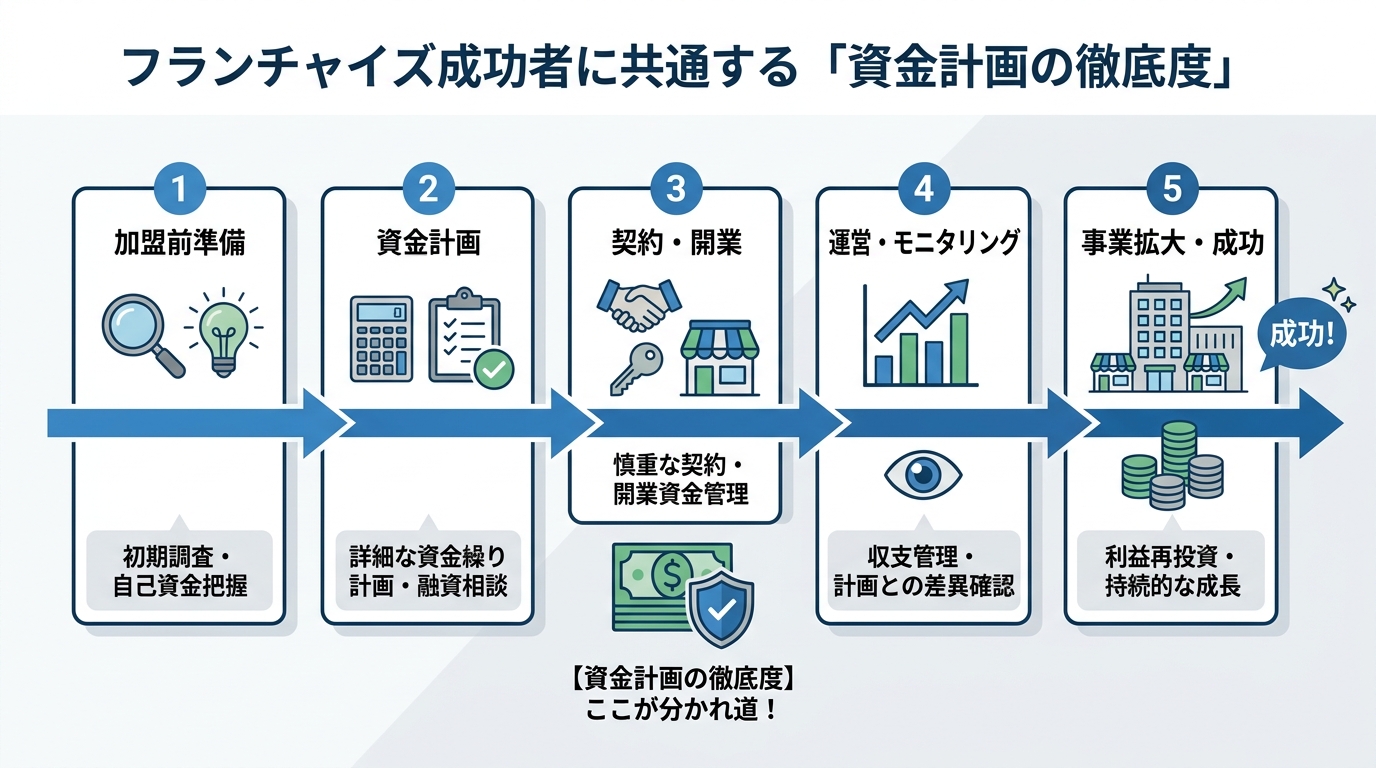 フランチャイズ成功者に共通する「資金計画の徹底度」