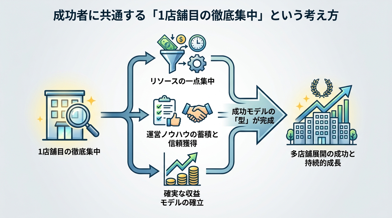 成功者に共通する「1店舗目の徹底集中」という考え方