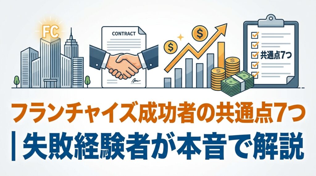 フランチャイズ成功者の共通点7つ｜失敗経験者が本音で解説