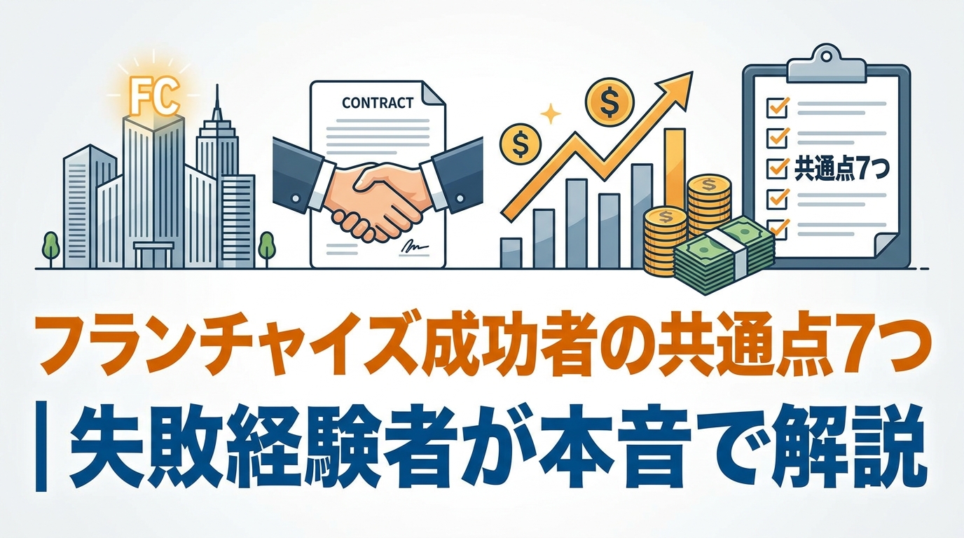 フランチャイズ成功者の共通点7つ｜失敗経験者が本音で解説