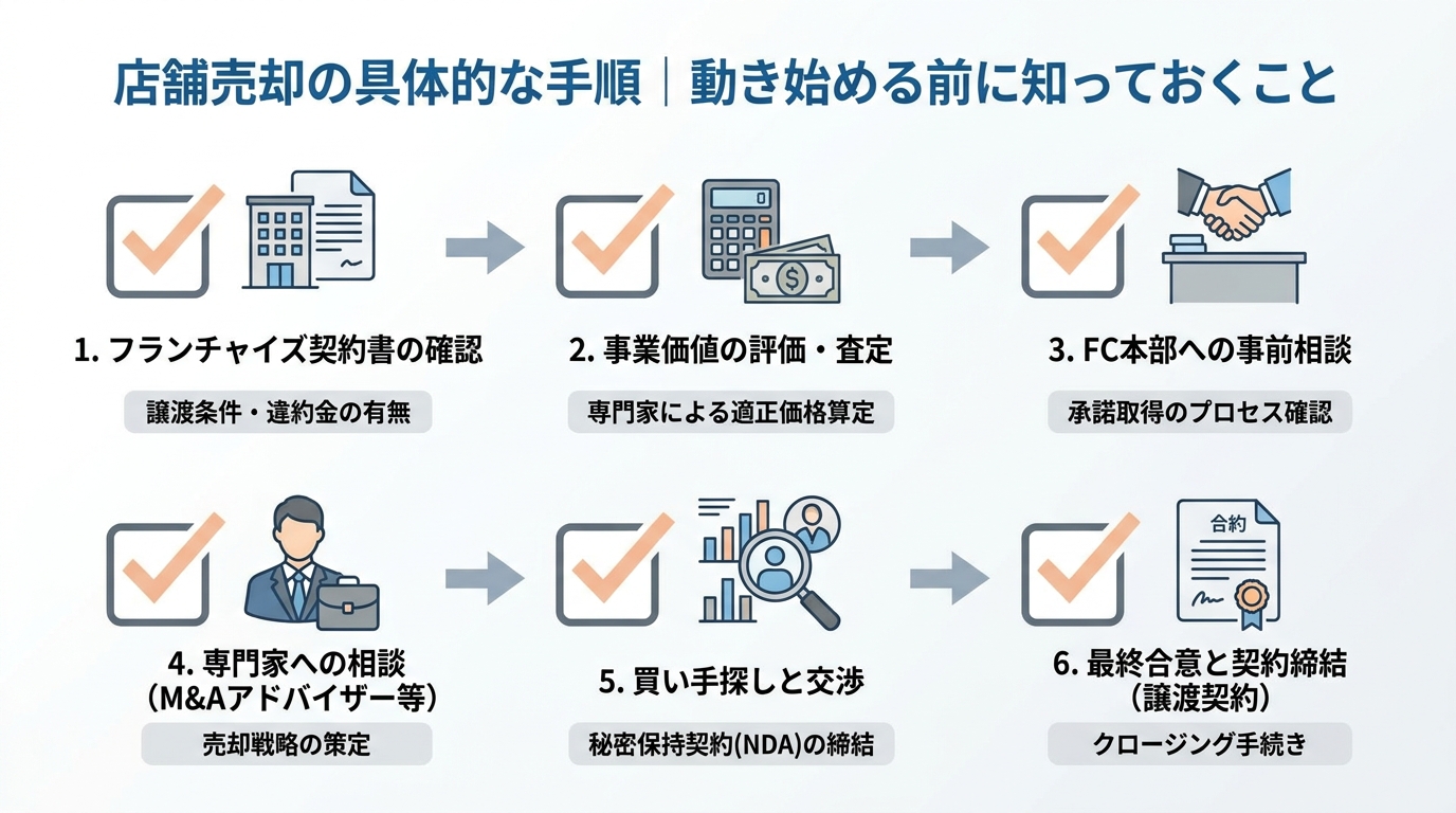店舗売却の具体的な手順｜動き始める前に知っておくこと