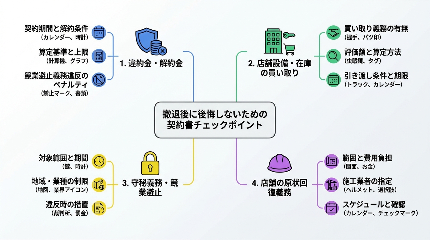 撤退後に後悔しないための契約書チェックポイント